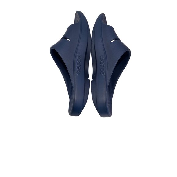 Oofos Ooahh Sport Slides Navy Recovery Sandals Women's Size 10 Men's Size 8 - Picture 6 of 10